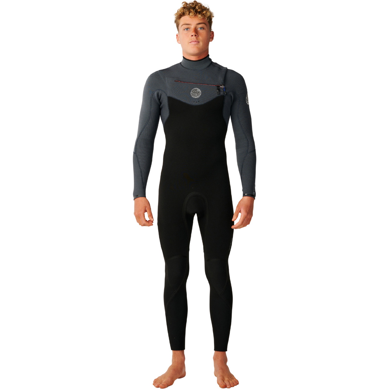 2026 Rip Curl Mens Flashbomb 5/3mm Chest Zip Wetsuit 17BMFS - Charcoal Grey
